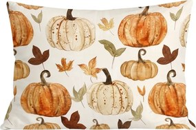 Flanelowa poszewka na poduszkę PUMPKINS & STRIPES 50x70 cm, kolorowa