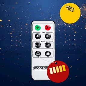 Monzana Świece na choinkę CANDLE, 20 sztuk, 10,5cm, ciepła biała