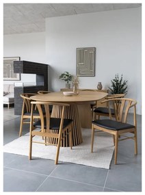 Czarno-naturalne krzesło z imitacji skóry Artenara – House Nordic