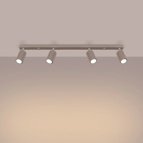 Listwa oświetleniowa 4-punktowa KARBON 4L taupe ryflowana SOLLUX  LIGHTING