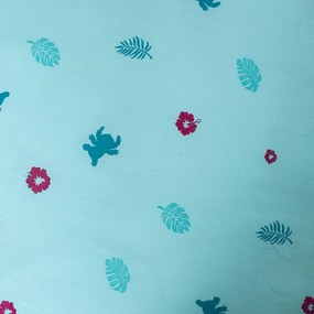 Niebieska bawełniana pościel dziecięca jednoosobowa 140x200 cm Lilo a Stitch "Hawaii" – Jerry Fabrics