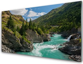 Szkło Dekoracyjne do Kuchni Dzika Górska Rzeka