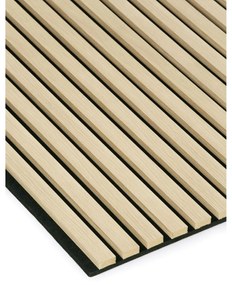 Drewniany panel akustyczny, 2400 x 600 mm, czarny podkład, dąb sonoma