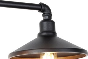 Industrialna lampa wisząca czarna - 4 Laser