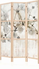 Parawan pokojowy 3-częściowy 135x172 drewniany japoński Jednostronny dekoracyjny vintage shabby chic Kremowy