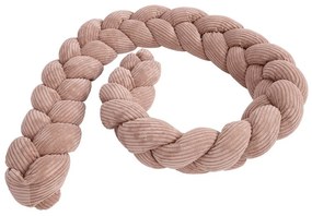 Różowy sztruksowy ochraniacz do łóżeczka 200 cm – Meowbaby