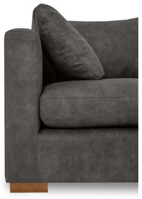 Antracytowa sofa z imitacji skóry 175 cm Hamburg – Scandic