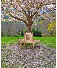 Brązowa drewniana ławka ogrodowa Java – Garden Pleasure