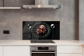 Szklany Panel Gofrowe Serca z Lodami