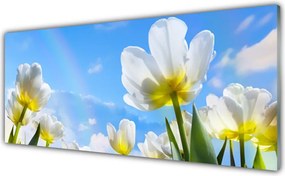 Panel Szklany Ogród Kolorowych Tulipanów