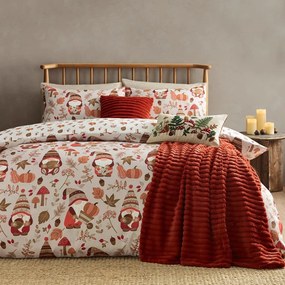 Pomarańczowo-brązowa pościel dwuosobowa 230x220 cm Woodland Gonks – Catherine Lansfield