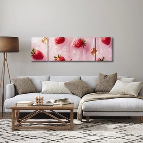 Obraz - Truskawki w bąbelkach (170x50 cm)