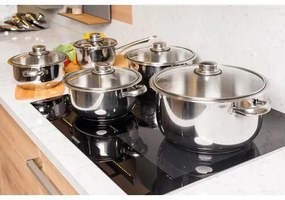 4Home 10-częściowy zestaw garnków Destiny, szklane pokrywki