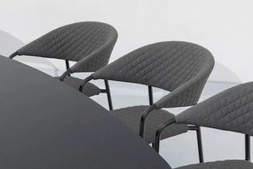 Melia LIKA-TEX® szare - luksusowe krzesło ogrodowe - Towar rozpakowany (N434)