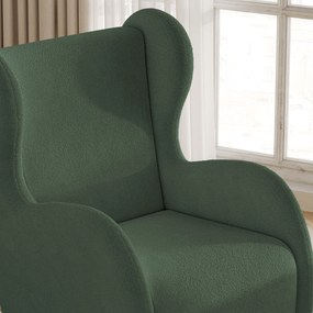 Fotel MASTI do Salonu WYGODNY, Styl Minimalistyczny, Tkanina Quelle, Kolor Zielony