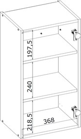 Kuchenna szafka modułowa wisząca BELLA G-40/72 biały połysk
