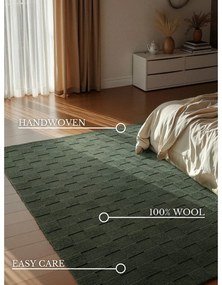 Ciemnozielony wełniany dywan tkany ręcznie 200x300 cm Scala – Villeroy&amp;Boch