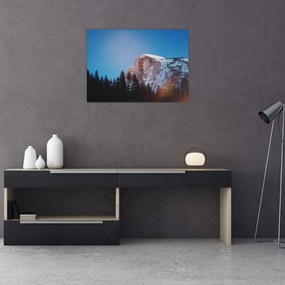 Obraz - Nocny szczyt gór (70x50 cm)