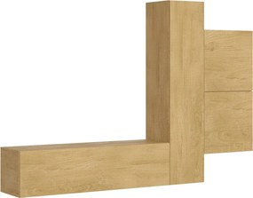 Kompozycja ścienna do salonu A112 szer. 254 wys. 173,6 gł. 39,2