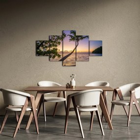 Obraz palmy na plaży (125x70 cm)