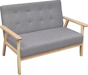 Jasnoszara sofa 2-osobowa P1-C44