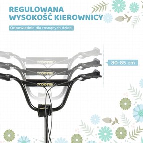 Hulajnoga Miejska Dla Dzieci Czarna Regulowana Wysokość 120x52x80-88cm | Aosom PL