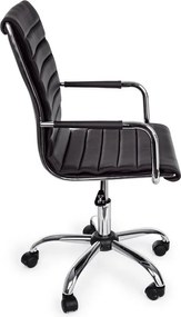 Czarne krzesło biurowe z imitacji skóry Perth – Yes Everyday