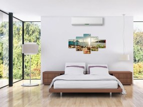 Obraz - Plaża z ludźmi (125x70 cm)