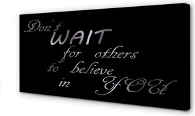 Obraz na płótnie Nowoczesny Napis Metaliczny