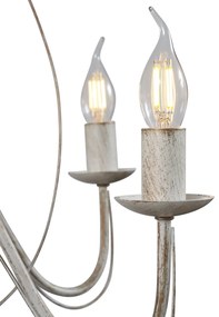 Klasyczna lampa wisząca kremowa 8-światłowa - Giuseppe Rustykalny / Vintage Oswietlenie wewnetrzne