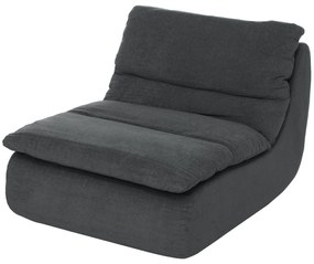 HOMCOM Fotel z Pianki Podłogowy, Leżanka z Możliwością Zdejmowania Tapicerki, Sessel Lounge do Salonu, Sypialni, Szary