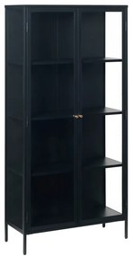 Czarna metalowa witryna 90x190 cm Carmel – Unique Furniture