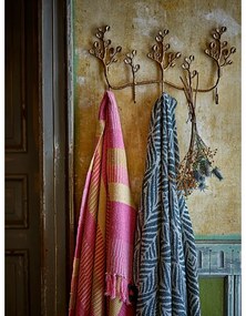 Żółto-różowy koc z bawełny z recyklingu 130x160 cm Isnel – Bloomingville