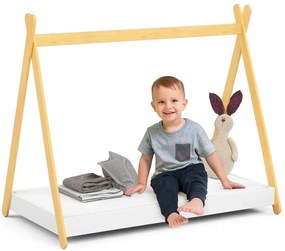 Białe łóżko dziecięce tipi  80x180B7-L15