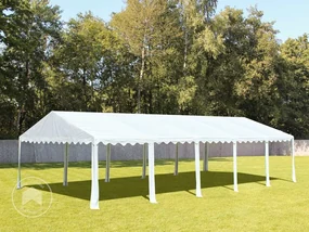 TOOLPORT 5x10 m Namiot imprezowy bez ścian bocznych, plandeka PVC, biały - (1052)