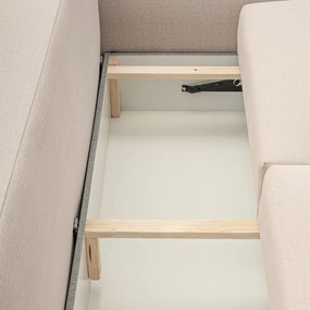 Sofa z Funkcją Spania SORENO Beżowa Nowoczesna