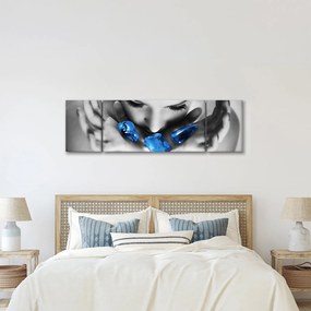 Obraz portretu kobiety z kamieniami (170x50 cm)