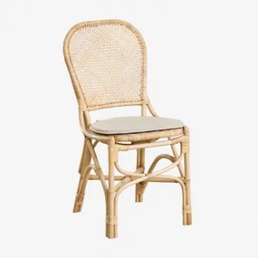 Zestaw 4 Krzeseł Ogrodowych Zariel Z Rattanu Miel & Kremowa - Sklum