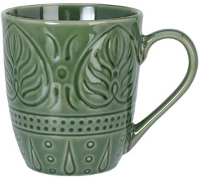 Ceramiczny kubek ze żłobionym wzorem, 390 ml