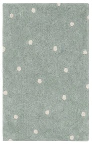 Miętowy bawełniany dywan dziecięcy tkany ręcznie odpowiedni do prania 100x150 cm Mini Dot Blue Sage – Lorena Canals