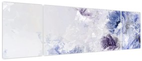 Obraz - Kwiaty, teksturowane malarstwo (170x50 cm)