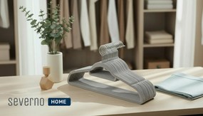 Zestaw wieszaków welurowych MAGIC VELVET 20 szt. szare