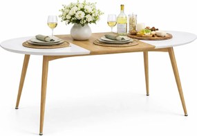 Biały rozkładany stół do kuchni i jadalni N8-H12