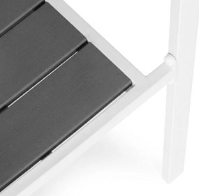 Krzesła ogrodowe Caprila - zestaw 2 szt. na taras i balkon, kolor biało-szary