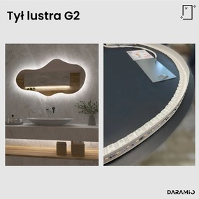 Nietypowe lustro łazienkowe z oświetleniem LED G2