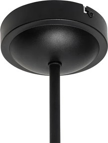 Klasyczna lampa sufitowa czarna z złotym kloszem 3-światłowa - Nona