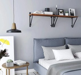 Komplet 2 brązowych półek wiszących - Hirtis