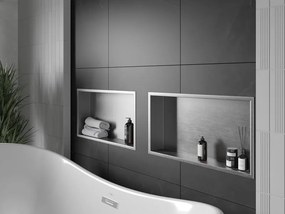 Mexen X-Wall-R półka wnękowa z kołnierzem 60 x 30 cm, inox - 1910603010