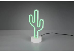 Biała lampa stołowa LED (wys. 29 cm) Cactus – Trio