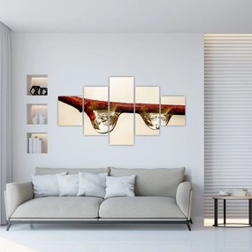 Obraz kropli na gałęzi (125x70 cm)